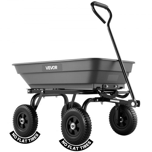 Garden Dump Cart, 181 kg Poly Dump Cart, Garden Carts Dumps Wagon with