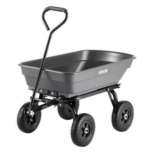 Garden Dump Cart, 181 kg Poly Dump Cart, Garden Carts Dumps Wagon with