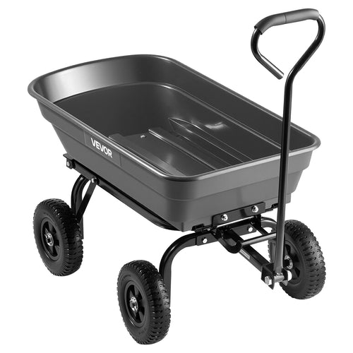 Garden Dump Cart, 181 kg Poly Dump Cart, Garden Carts Dumps Wagon with