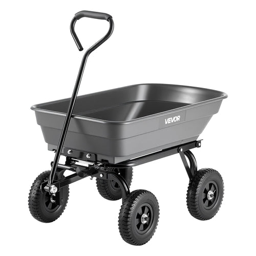 Garden Dump Cart, 272 kg Poly Dump Cart, Garden Carts Dumps Wagon with