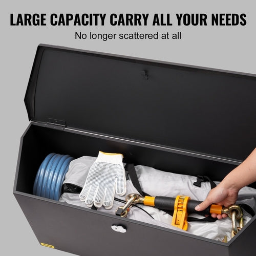Trailer Tongue Box, Carbon Steel Tongue Box Tool Chest, Heavy Duty