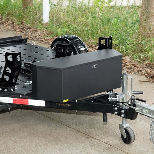 Trailer Tongue Box, Carbon Steel Tongue Box Tool Chest, Heavy Duty
