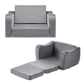 2-in-1 vaikiška sofa, sulankstoma minkšta kūdikių sofa su porankiais, pagaminta iš
