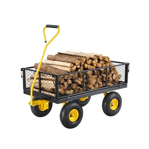900 Lbs Heavy Duty Steel Garden Cart, Garden Wagon Cart on Wheels,
